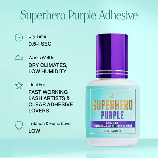 Duo Adhesive Kit (Superhero Purple and Alchemist 5ml) - Lash Extension Adhesive / Lash Glue