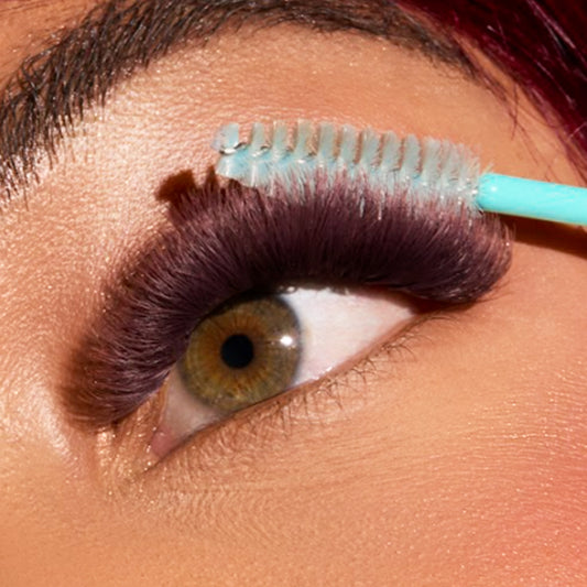 Flower Power True Matte Lashes 0.03mm - Merlot Burgundy Brown Lash Extensions (18 lines)