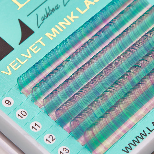 Velvet Mink 0.05 Lashes Mixed Tray - Pastel Gem Tones