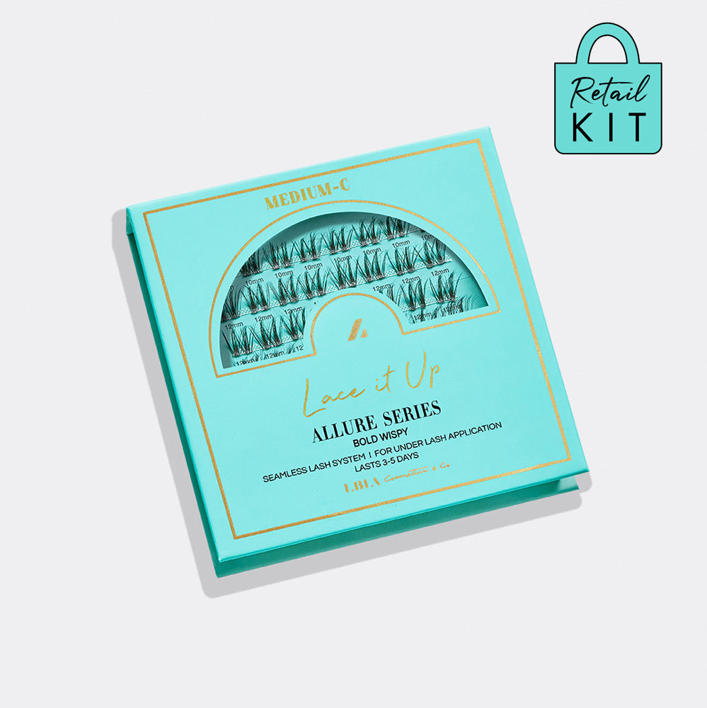 Lace it Up DIY Vegan Segment Lashes - Allure Bold Wispy - Retail Set