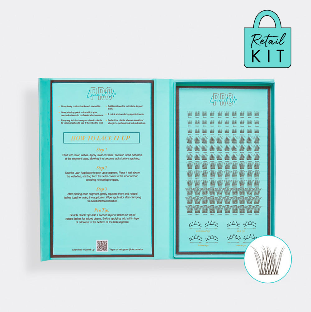 Lace it Up Pro DIY Vegan Cluster Lashes - Nude Natural Volume Mocha - Retail Set