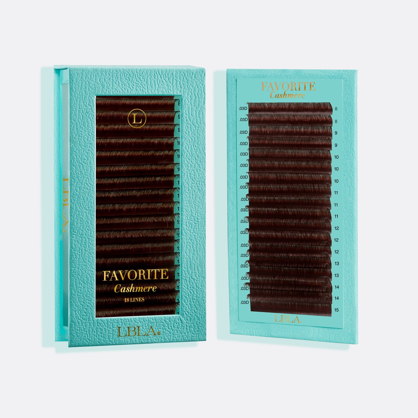 Deep Brown Color / FAVORITE - Cashmere FauxMink Lashes 0.03mm Mixed Lengths Tray