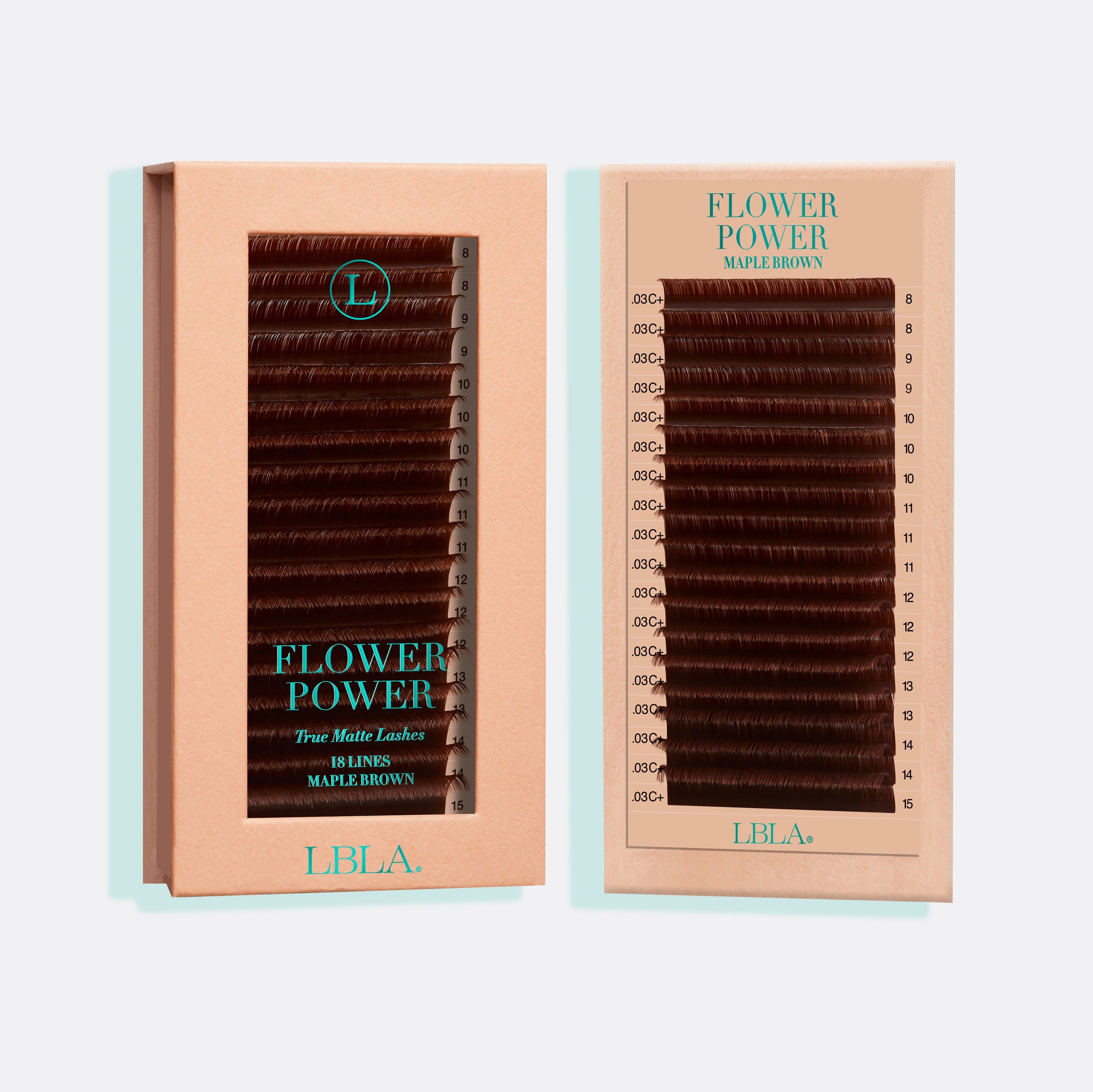Flower Power True Matte Lashes 0.03mm - Maple Brown Individual