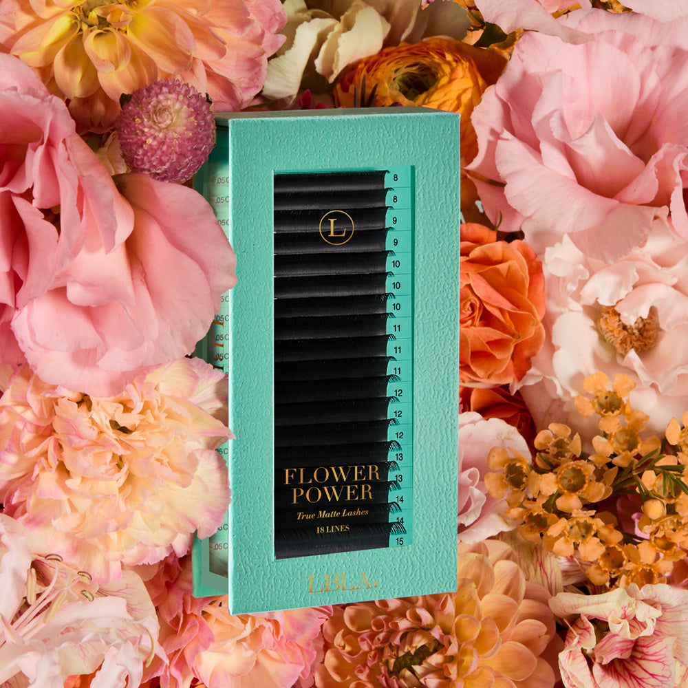 Flower Power True Matte Lashes - Black Individual Lash Extensions (18 Lines)