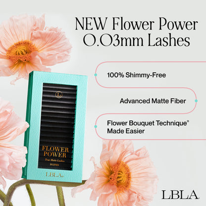 Flower Power True Matte Mega Volume & Volume Lashes Extensions - (18 Lines)