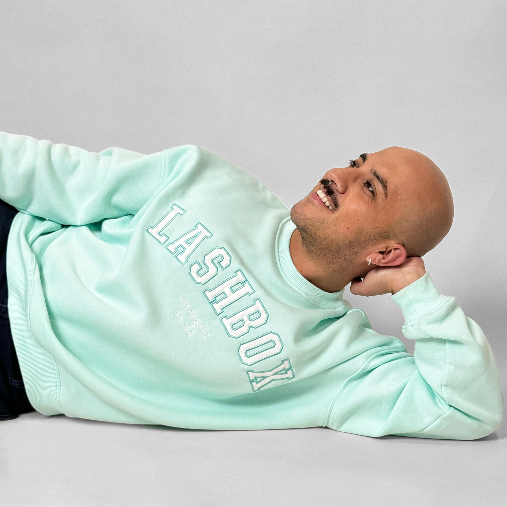 Oversized Varsity LBLA Teal Sweatshirt