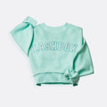 Cropped Varsity LBLA Teal Sweatshirt