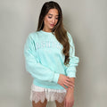 Oversized Varsity LBLA Teal Sweatshirt