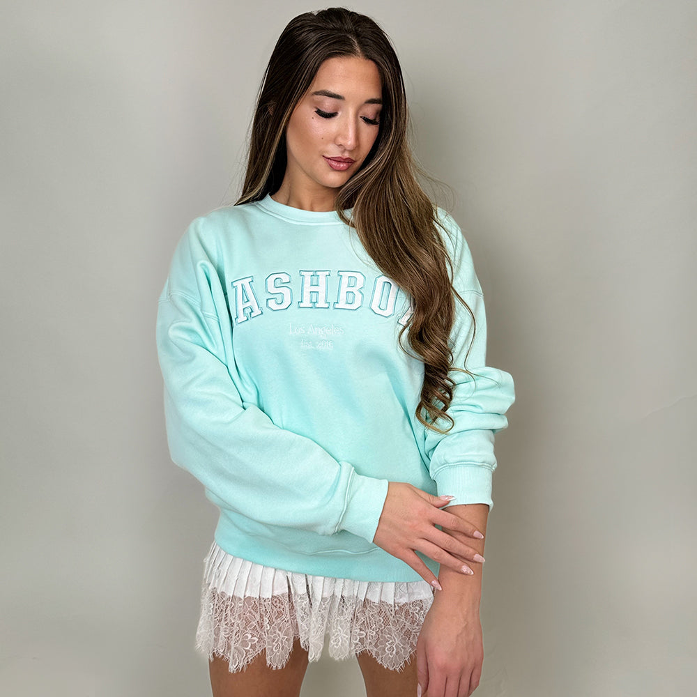 Oversized Varsity LBLA Teal Sweatshirt