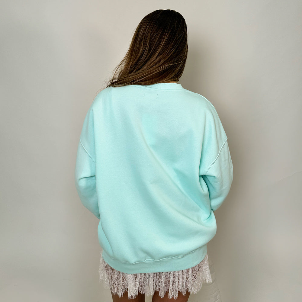 Oversized Varsity LBLA Teal Sweatshirt