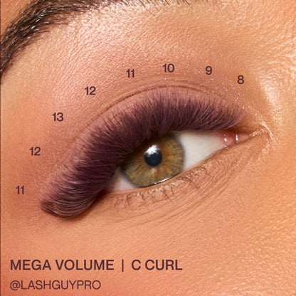 Flower Power True Matte Lashes 0.03mm - Merlot Burgundy Brown Lash Extensions (18 lines)