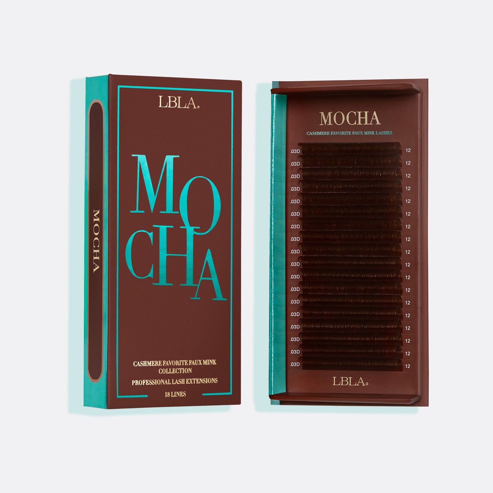 Mocha Brown / FAVORITE - Cashmere Lashes (18 Lines Tray)