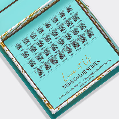Lace it Up DIY Vegan Cluster Lashes - Nude Natural Volume Espresso