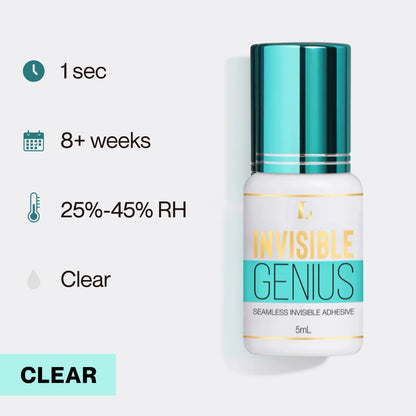 Invisible Genius | Clear Lash Extension Glue (0.5 to 1 Sec)