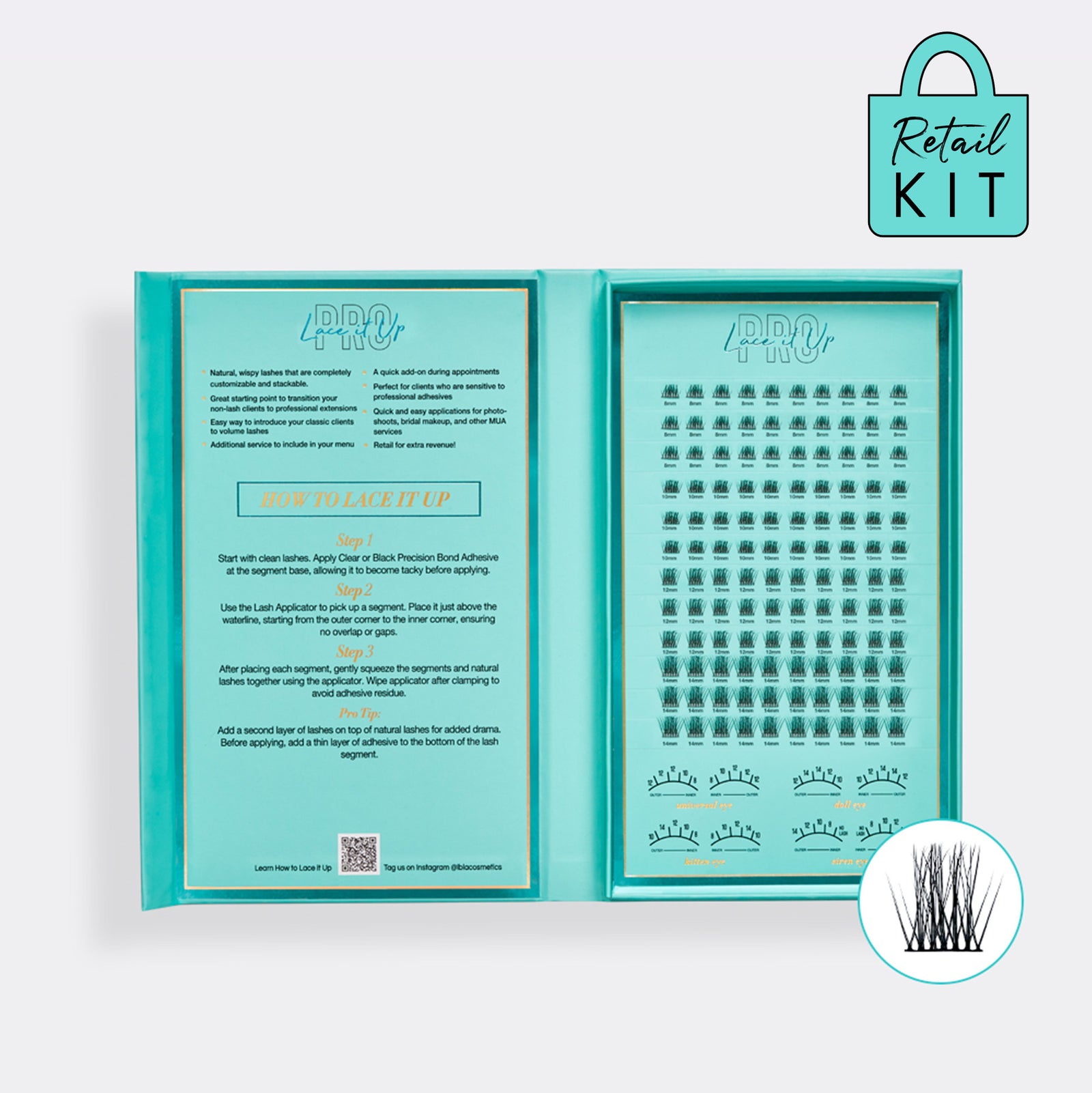 Lace it Up Pro DIY Vegan Segment Lashes - Soulful Hybrid - Retail Set