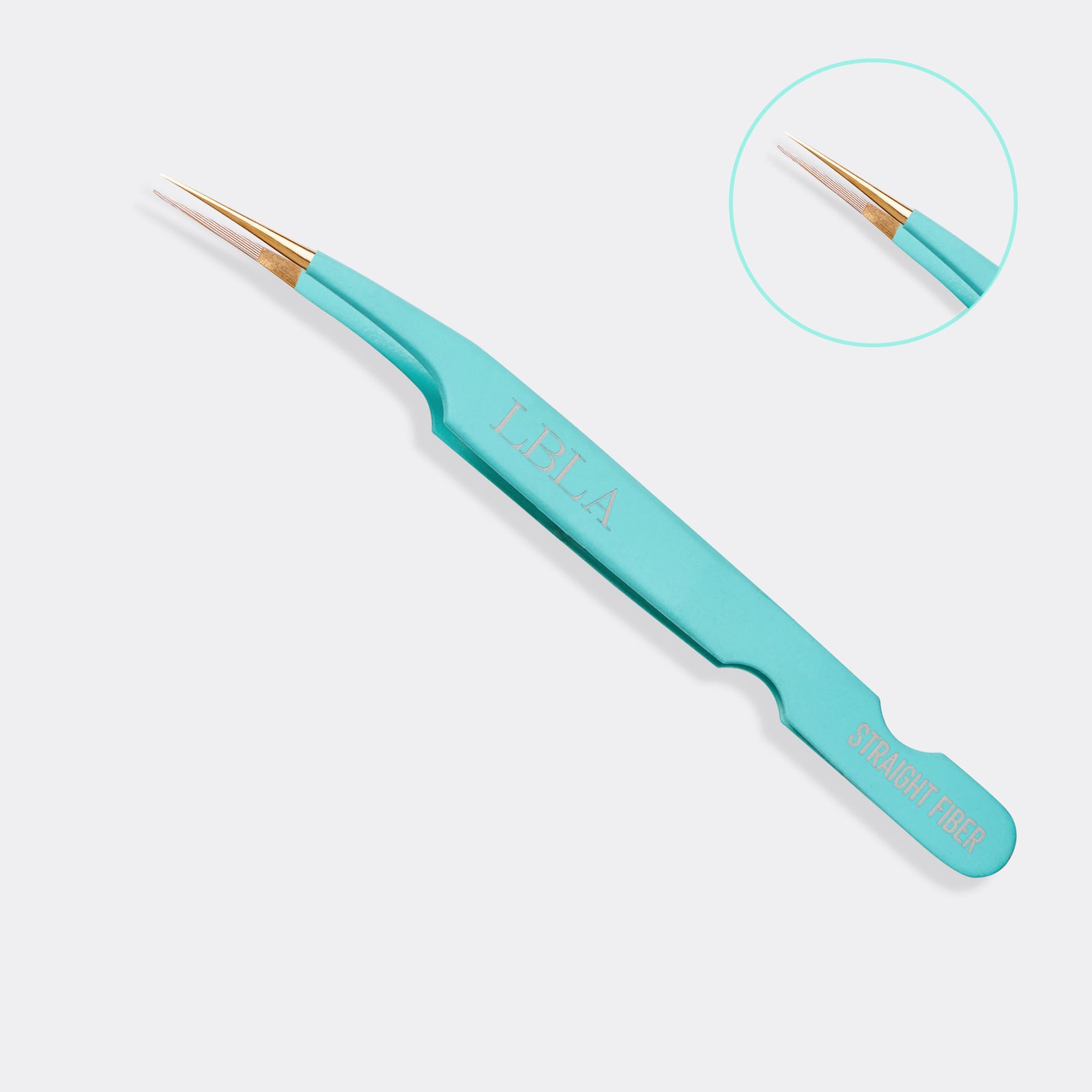 Classic Straight Teal Tweezer - Fiber Tip