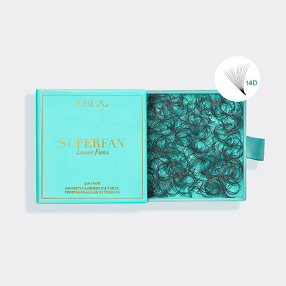 SuperFan Loose Fan Mega Volume Lashes 10D, 12D, 14D, 16D 0.03 - 500 Premade Fans