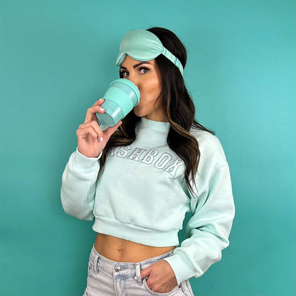 Cropped Varsity LBLA Teal Sweatshirt