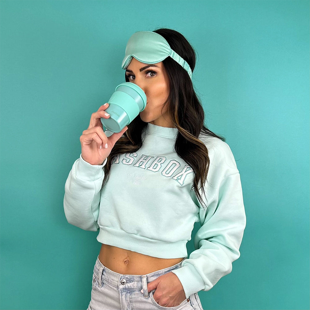 Cropped Varsity LBLA Teal Sweatshirt