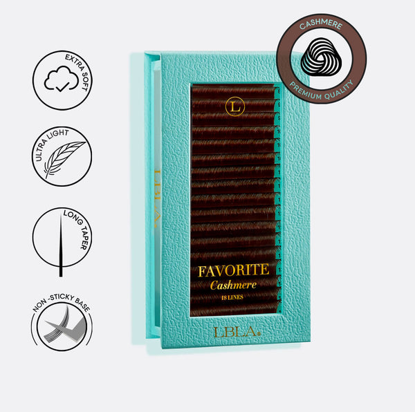 Deep Brown Color / FAVORITE - Cashmere FauxMink Lashes 0.03mm