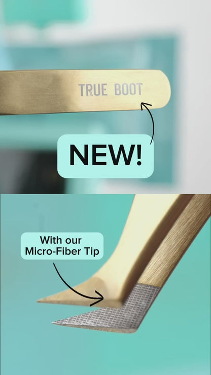 True Boot Fiber Tip Eyelash Extension Tweezers