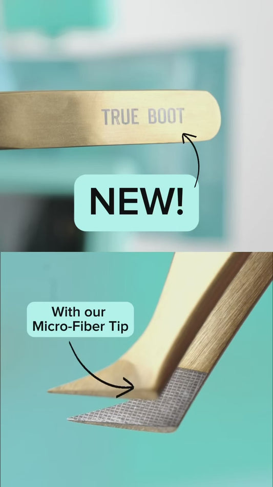 True Boot Fiber Tip Eyelash Extension Tweezers