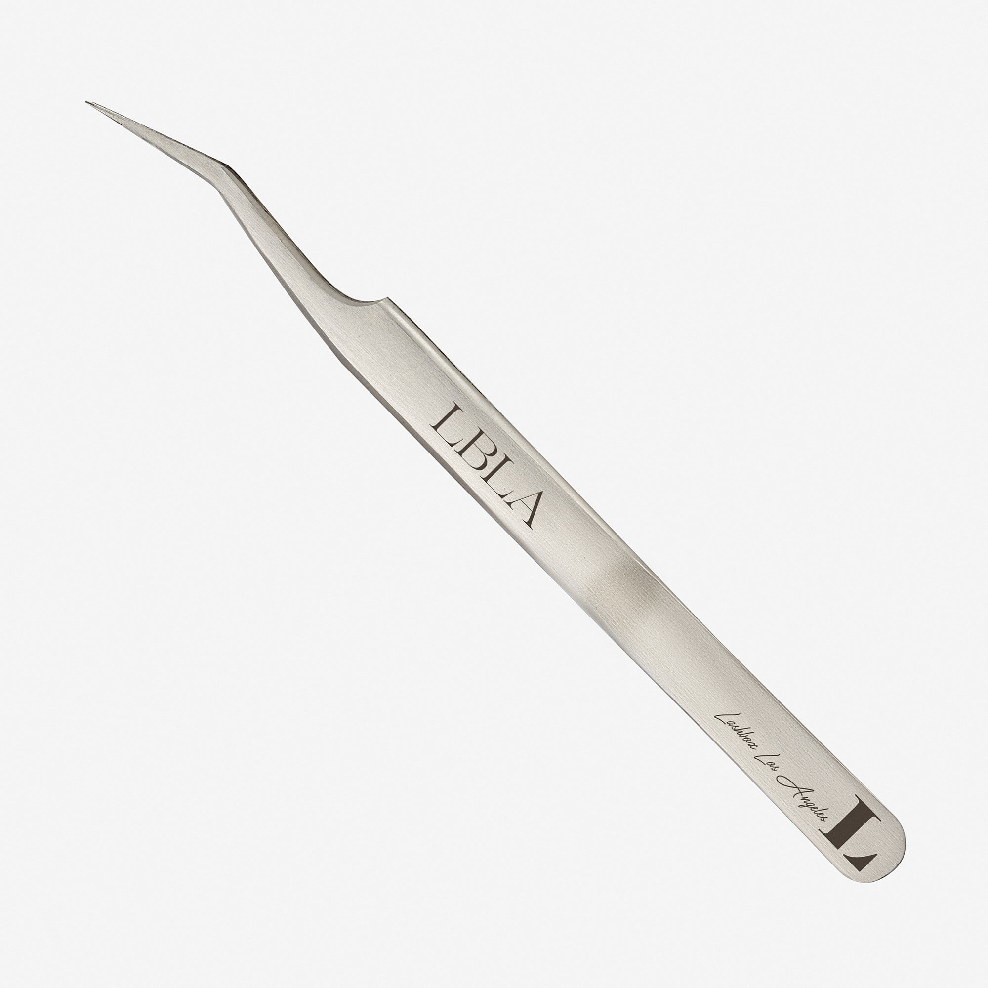Curved Platinum Isolation Tweezer - Long