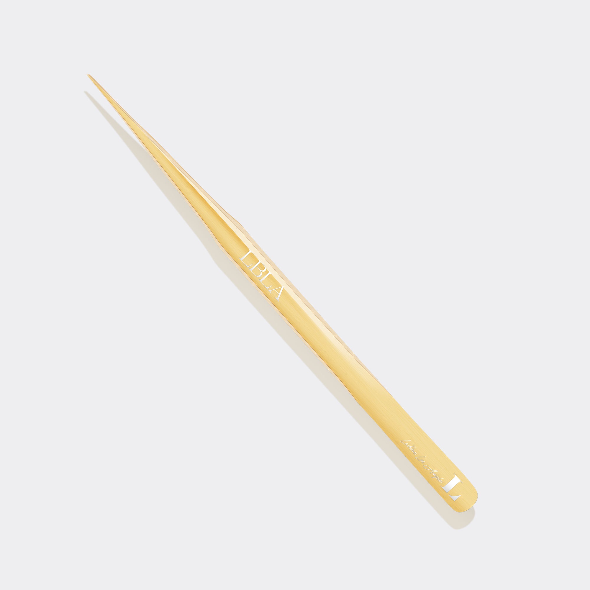 Straight Gold Slim Isolation Tweezer - Long