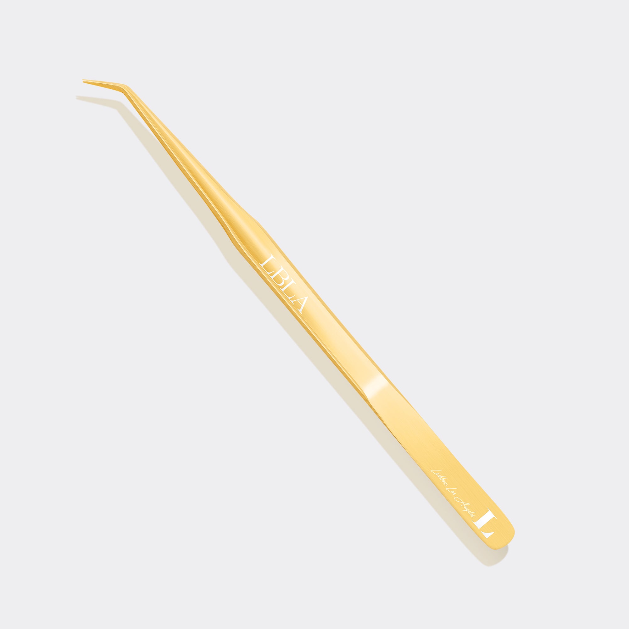 JL Gold Slim Isolation Tweezer - Long - Lashbox LA