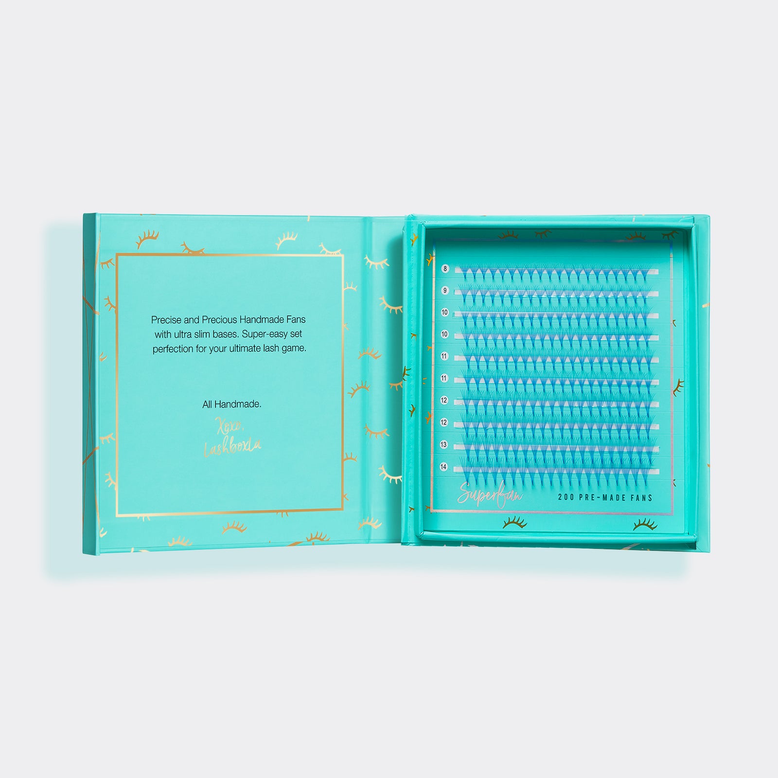 SuperFan 8D 0.05 - 200 Pre-Made Fans - Blue