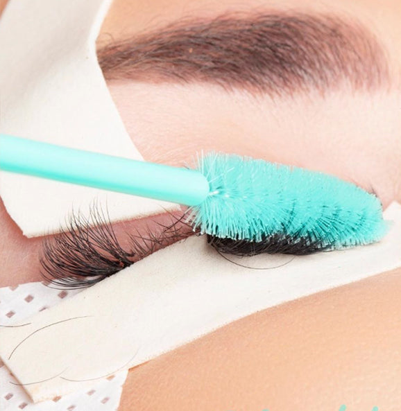 Teal Bristle Mascara Wands / 50 pcs - Lashbox LA Teal Bristle Mascara Wands / 50 pcs - Lashbox LA