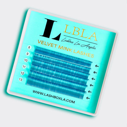 Velvet FauxMink 0.05 Lashes Mixed Tray - Blue Gem Tones
