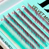 Velvet FauxMink 0.05 Lashes Mixed Tray - Teal / Pink Tip Ombre