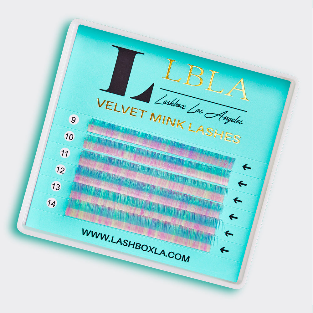 Velvet Mink 0.05 Lashes Mixed Tray - Pastel Gem Tones